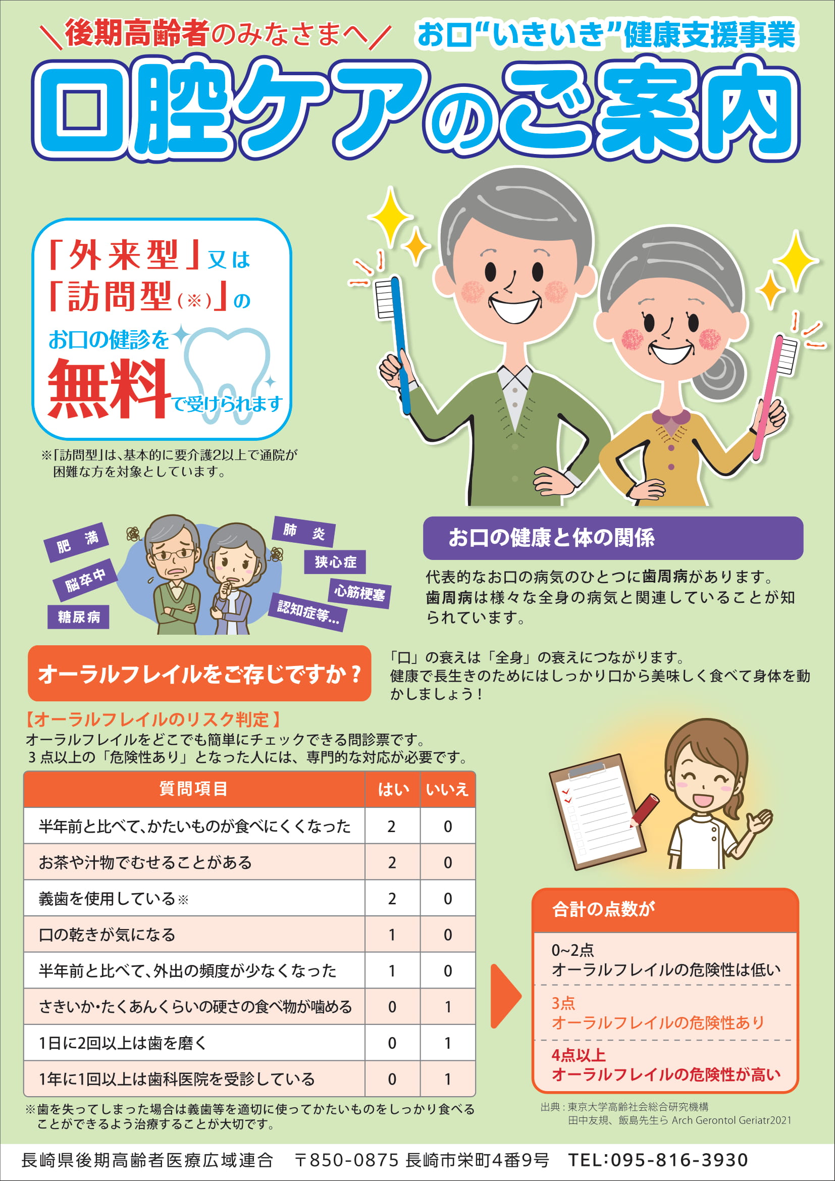 お口のチェックを受診しましょう!